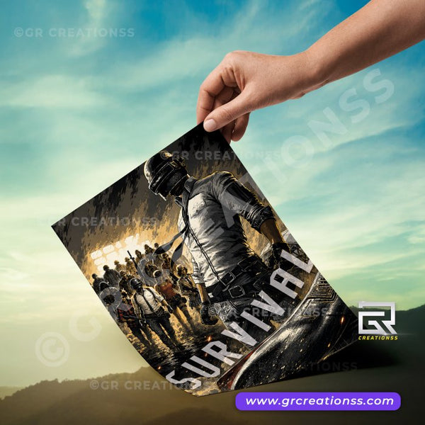 Pubg - wall posters-GR CREATIONSS-02 | Home decor | Game Posters