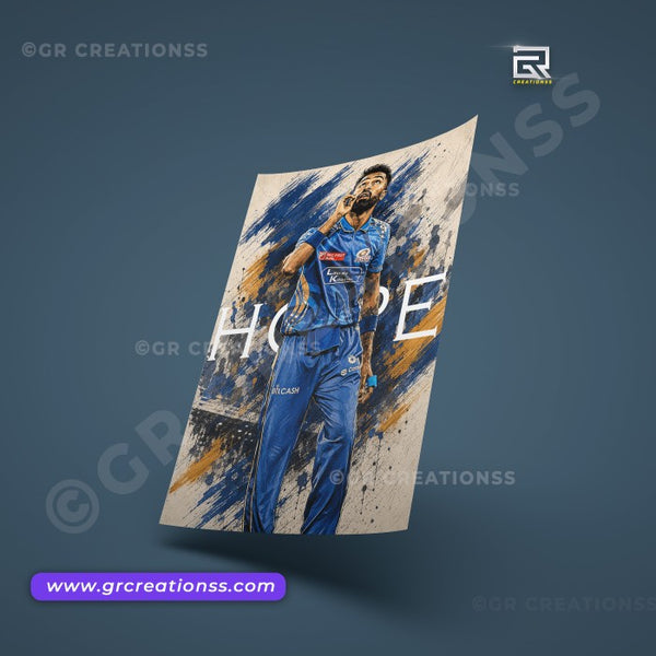 Hardik Pandya - wall posters- GR CREATIONSS-09 | Home decor |Hitter - Cricketposters
