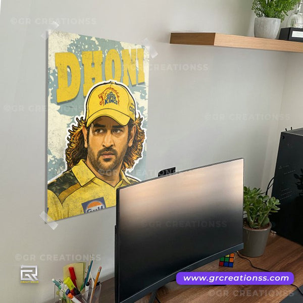 Cricket - wall posters- GR CREATIONSS-05 | Home decor | MS Dhoni Posters
