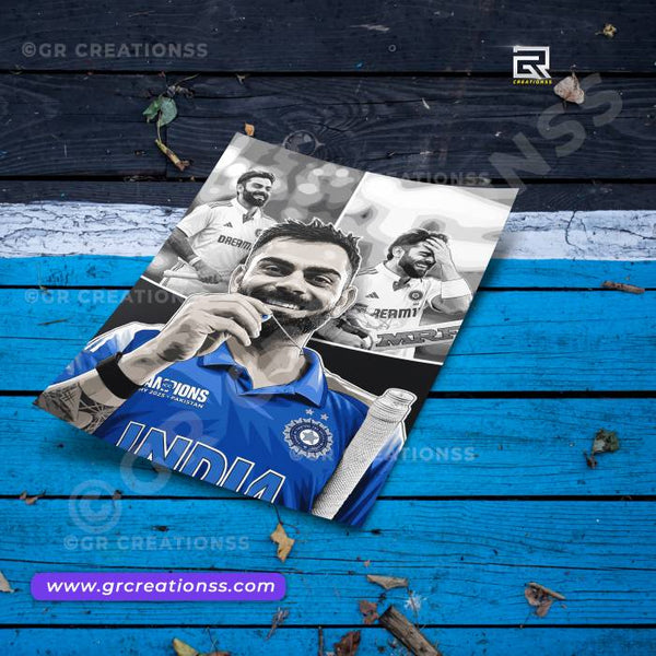 Virat Kohli - wall posters- GR CREATIONSS-06 | Home decor |Goat -18 - Cricketposters