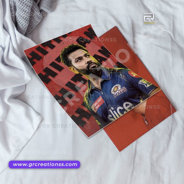 Cricket - wall posters- GR CREATIONSS-06 | Home decor |Rohith Sharma posters