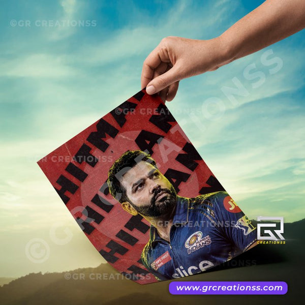 Cricket - wall posters- GR CREATIONSS-06 | Home decor |Rohith Sharma posters