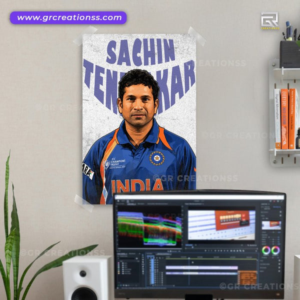 Cricket - wall posters- GR CREATIONSS-07 | Home decor |Sachin Tendulkar posters