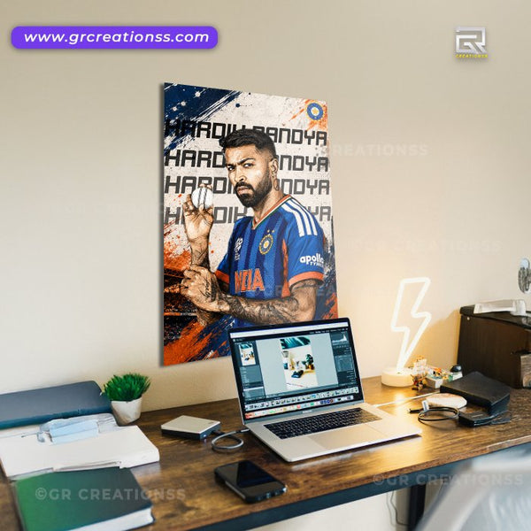 Hardik Pandya - wall posters- GR CREATIONSS-07 | Home decor |Hitter - Cricketposters