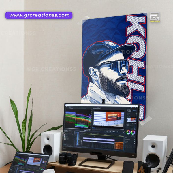 Virat Kohli - wall posters- GR CREATIONSS-08| Home decor |Goat -18 - Cricketposters