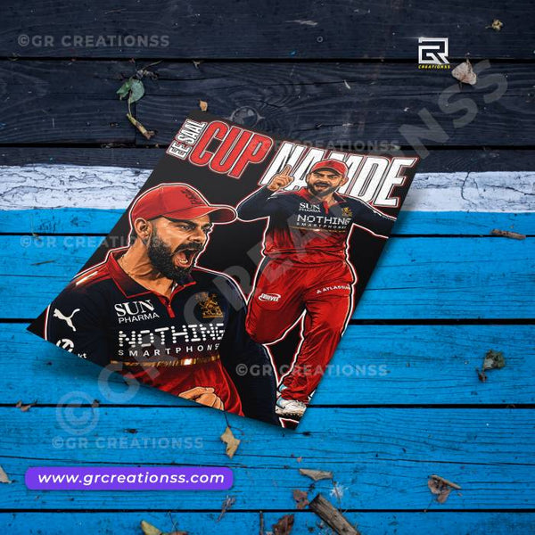 Virat Kohli - wall posters- GR CREATIONSS-07 | Home decor |Goat -18 - Cricketposters