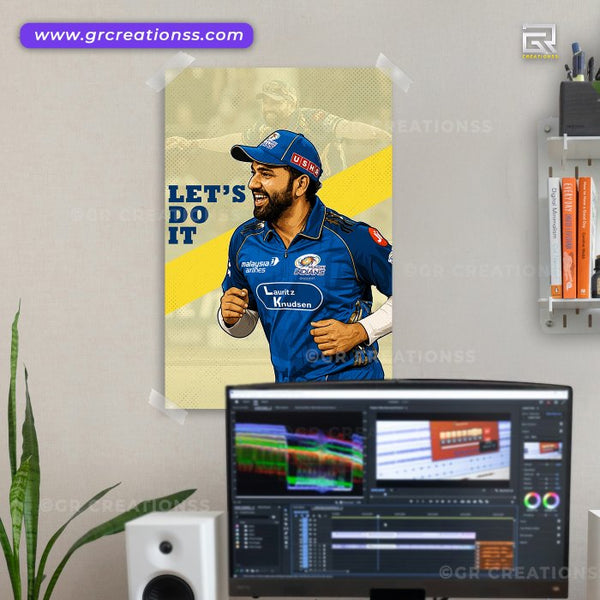 Cricket - wall posters- GR CREATIONSS-08 | Home decor |Rohith Sharma posters