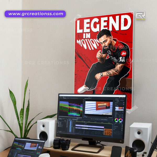 Virat Kohli -Legend - wall posters- GR CREATIONSS-09| Home decor |Goat -18 - Cricketposters