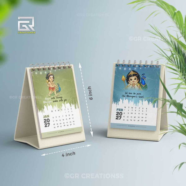Lord Murugan theme Table Calendar 2027 Online | GR CREATIONSS