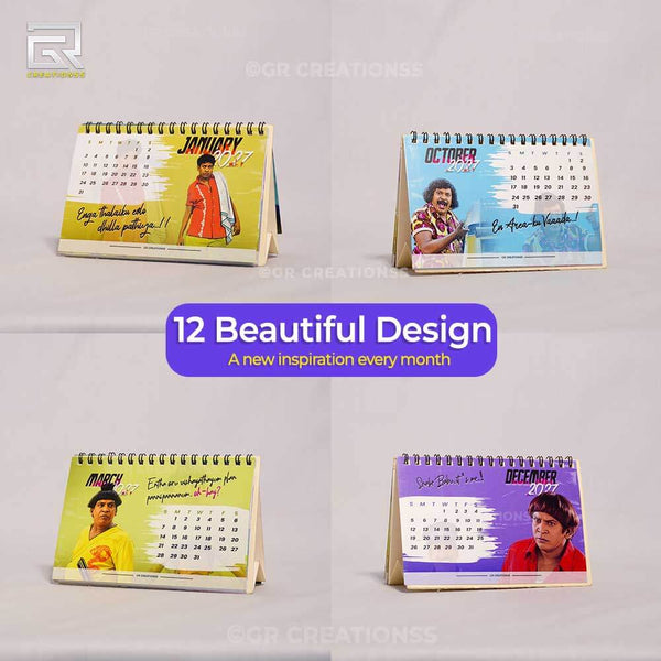Actor Vadivelutheme Table Calendar 2027 Online | GR CREATIONSS