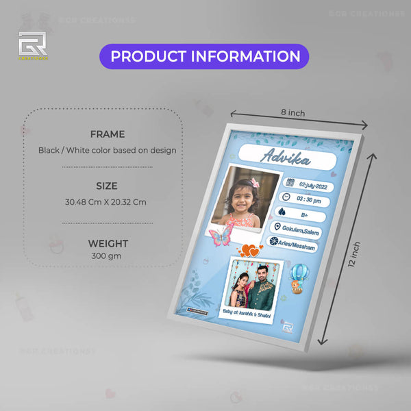 Customized baby born frame online A4