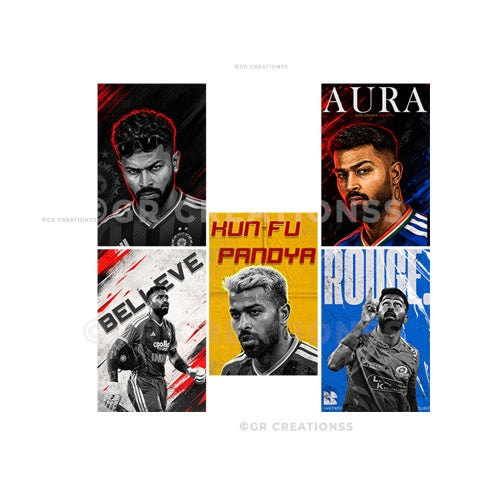 Hardik Pandya Action Posters
