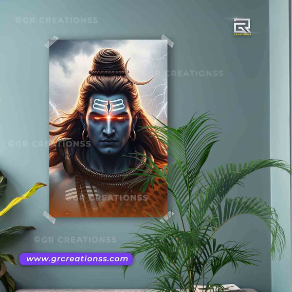 Mahadeva wall posters-03 | home decor | Hindu god wall posters online