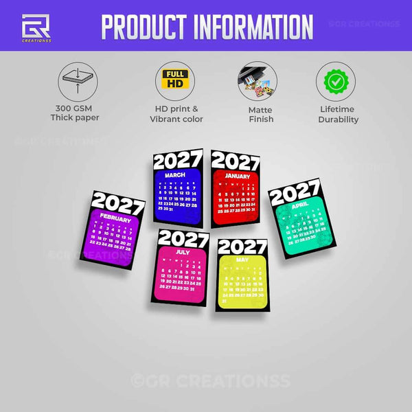 Mandala Art theme Table Calendar 2027 Online | GR CREATIONSS