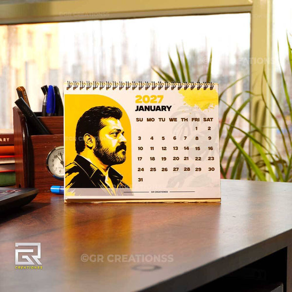 Malayalam Actors theme Table Calendar 2027 Online | GR CREATIONSS