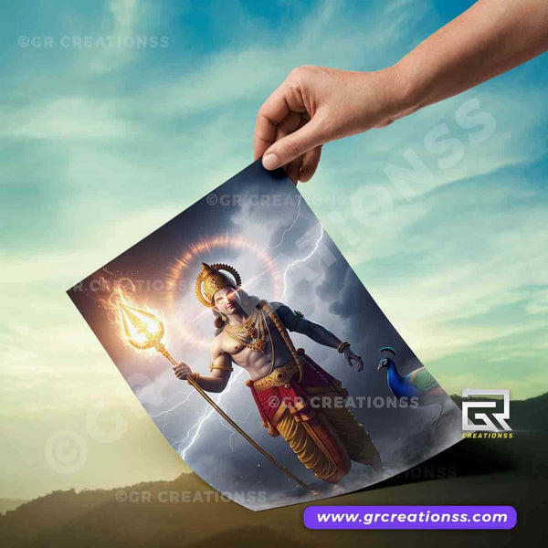 Lord Murugan wall posters-01 | home decor | Hindu god wall posters online