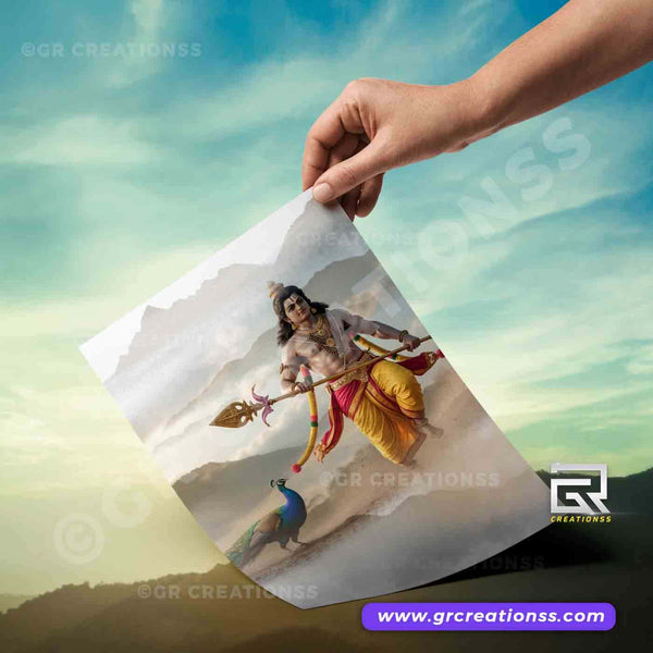 Lord Murugan wall posters-02 | home decor | Hindu god wall posters online