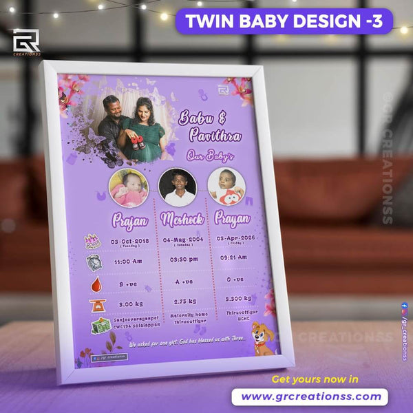 Three baby birth frame online