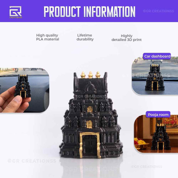 Antique Temple 3D - 4 inch height by GR CREATIONSS