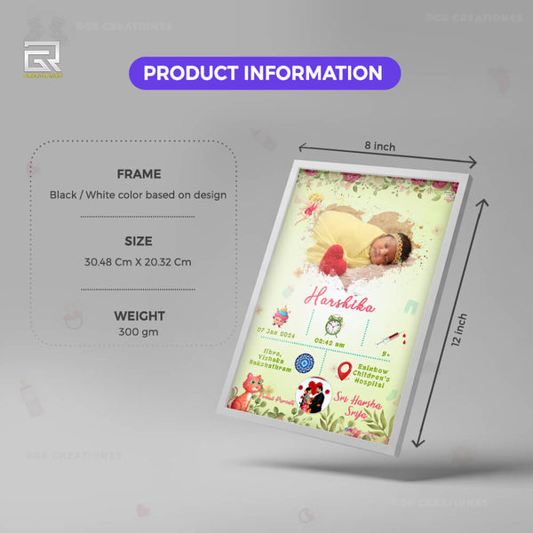 baby memory frames sizes