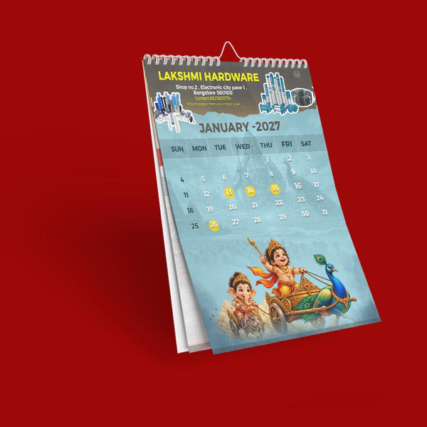 Customized Wall calendar With Your Company details 2027| GR CREATIONSS